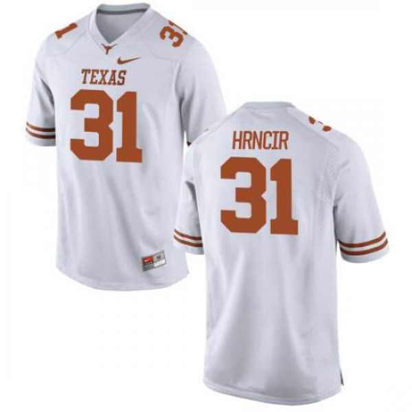 Youth Texas Longhorns #31 Kyle Hrncir Authentic Stitch Jersey White